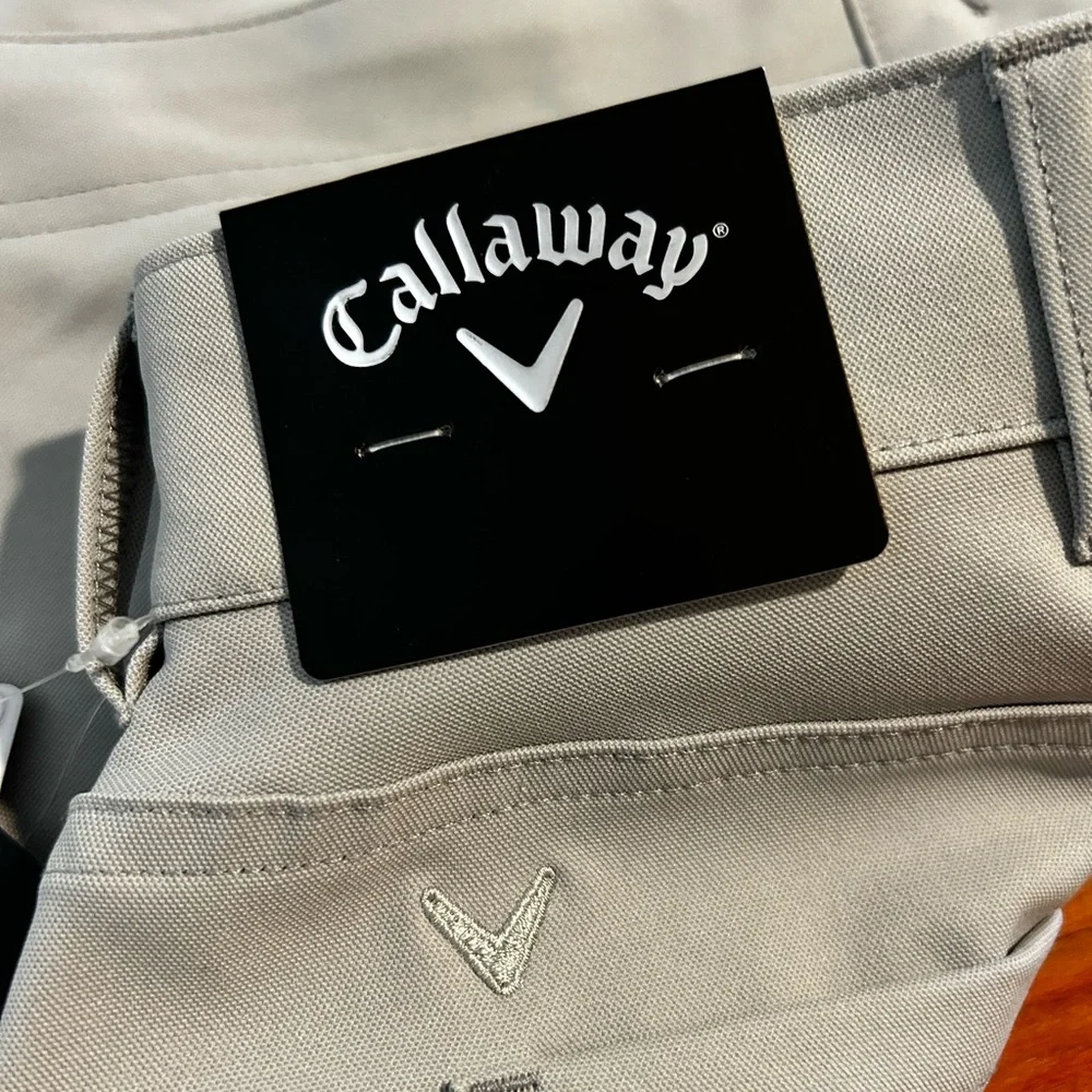 NWT Callaway Light Gray Men's GOLF Trousers - Picture 6 of 8